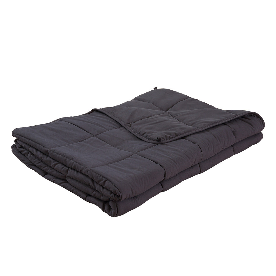9KG Weighted Blanket Promote Deep Sleep Anti Anxiety Double Dark Grey - image2