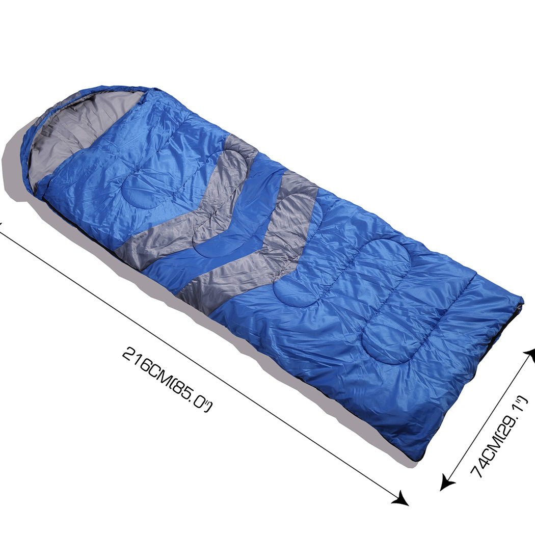 Mountview -20å¡C Outdoor Camping Thermal Sleeping Bag Envelope Tent Hiking Blue - image3