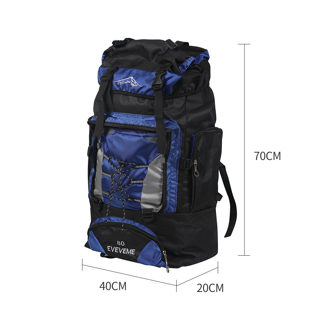 Military Backpack Tactical Hiking Camping Bag Rucksack Outdoor Trekking 80L - image3