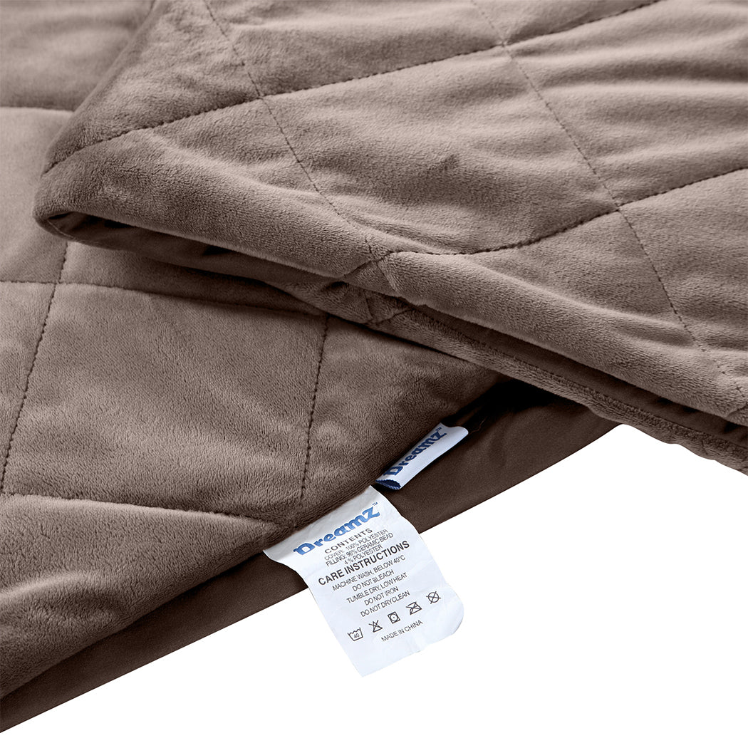 DreamZ 9KG Anti Anxiety Weighted Blanket Gravity Blankets Mink Colour - image4