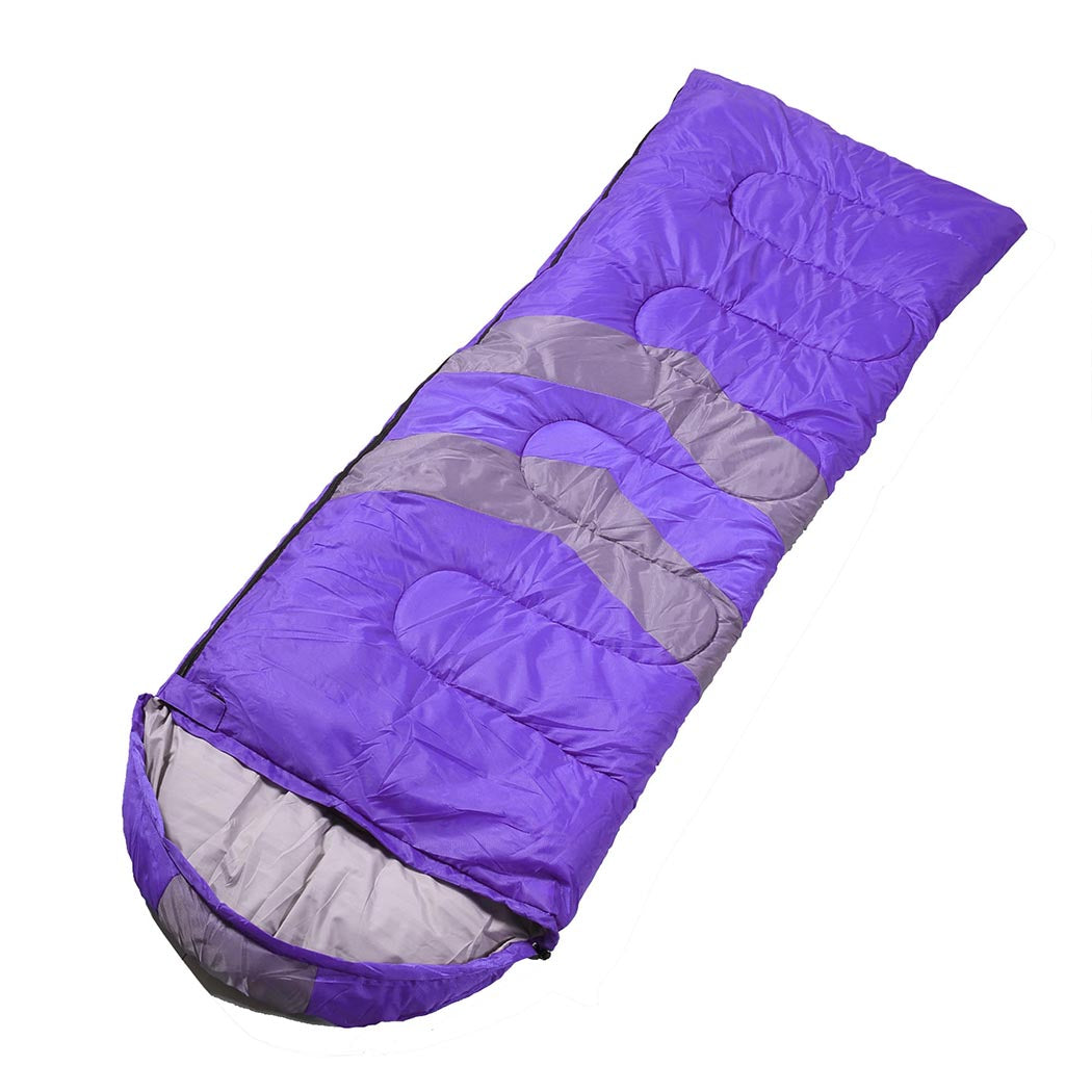 Mountview -20å¡C Outdoor Camping Thermal Sleeping Bag Envelope Tent Hiking Purple - image4