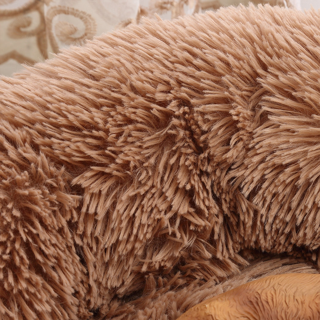 Pet Bed Mattress Dog Beds Bedding Cat Pad Mat Cushion Winter L Brown - image6