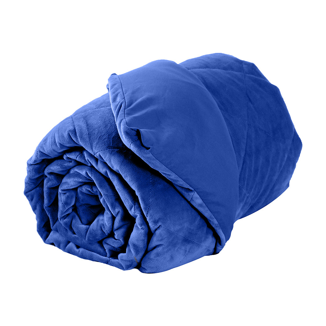 DreamZ 9KG Anti Anxiety Weighted Blanket Gravity Blankets Royal Blue Colour - image7