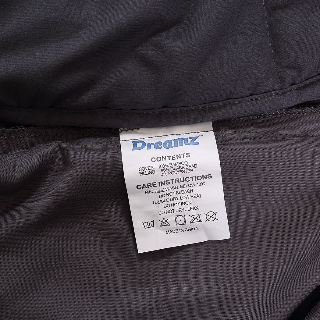 9KG Weighted Blanket Promote Deep Sleep Anti Anxiety Double Dark Grey - image7