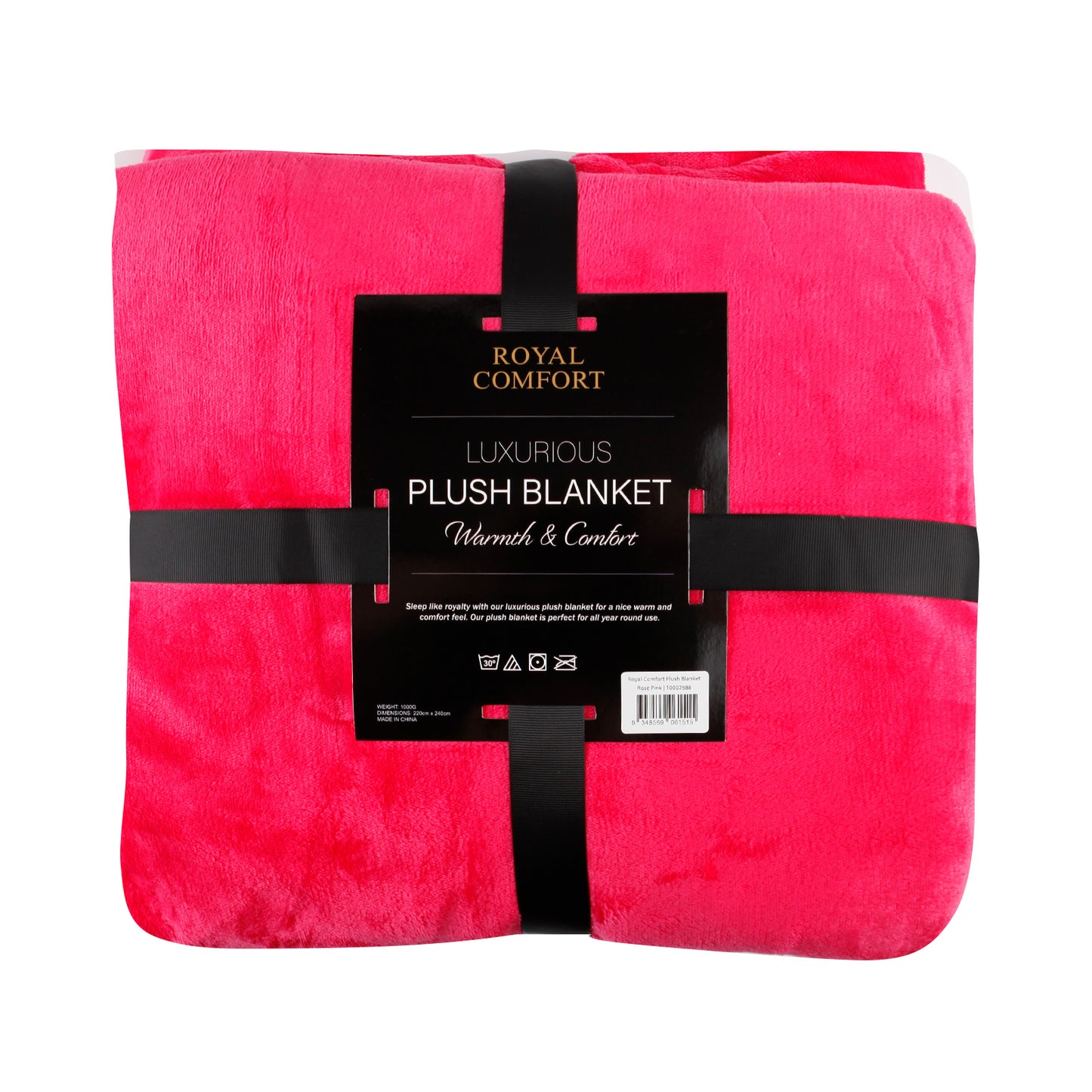 Royal Comfort Plush Rose Pink Blanket - image3