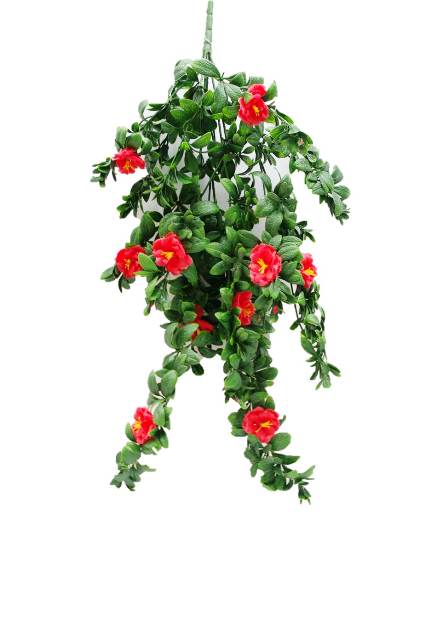 Hanging Red Rose Stem UV 85cm - image2