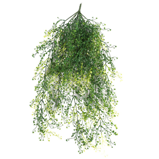 Artificial Hanging Plant (Mixed Green String of Pearls) UV Resistant 90cm - image1