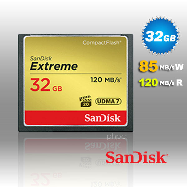 SanDisk 32GB Extreme CompactFlash Card with (write) 85MB/s and (Read)120MB/s - SDCFXSB-032G - image2