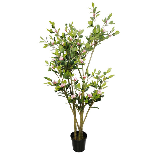 Faux Flowering Pink Magnolia Tree with Pot 250cm - image1