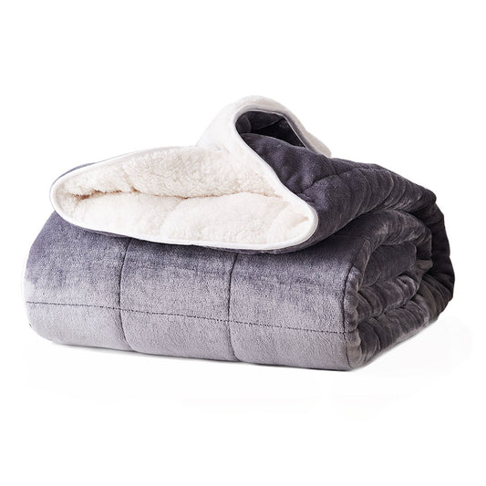Weighted Blanket Heavy Gravity Deep Relax Ultra Soft 9KG Adults Grey - image1