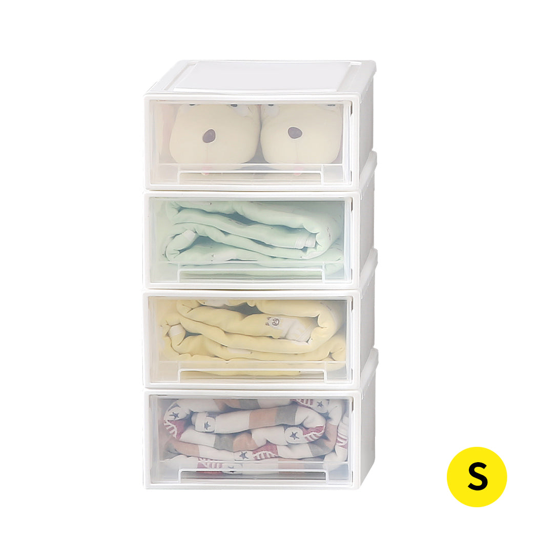 Storage Drawers Set Cabinet Tools Organiser Box Chest Drawer Plastic Stackable - image1