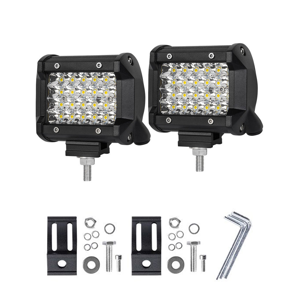 Pair 4 inch Spot LED Work Light Bar Philips Quad Row 4WD 4X4 Car Reverse Driving - image2