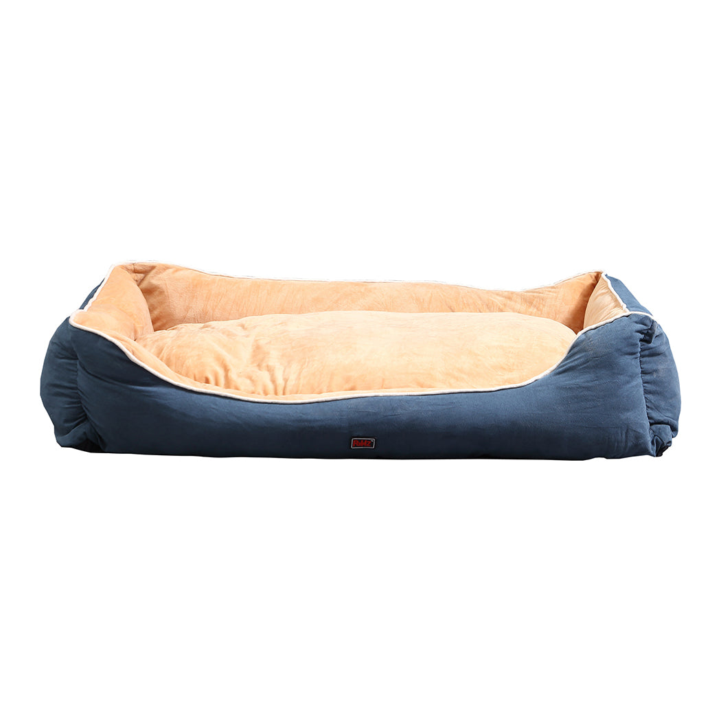 Pet Bed Mattress Dog Cat Pad Mat Puppy Cushion Soft Warm Washable 2XL Blue - image2