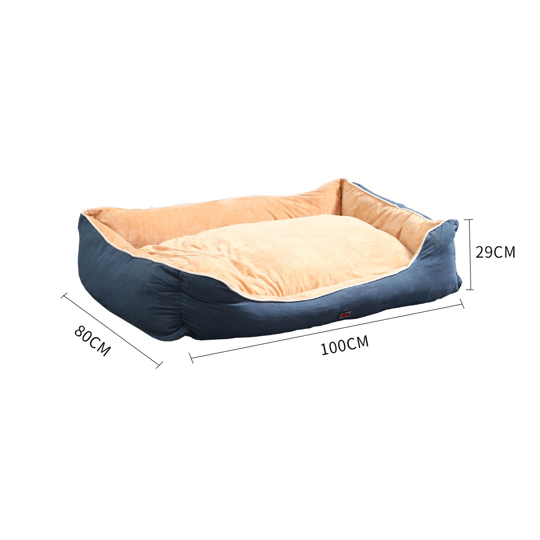 Pet Bed Mattress Dog Cat Pad Mat Puppy Cushion Soft Warm Washable 2XL Blue - image3