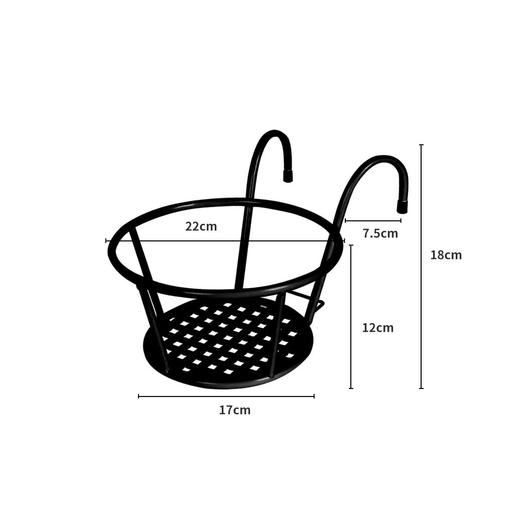 3x Plant Stand flower Holder Hanging Pot Basket Plant Garden Wall Storage - image3