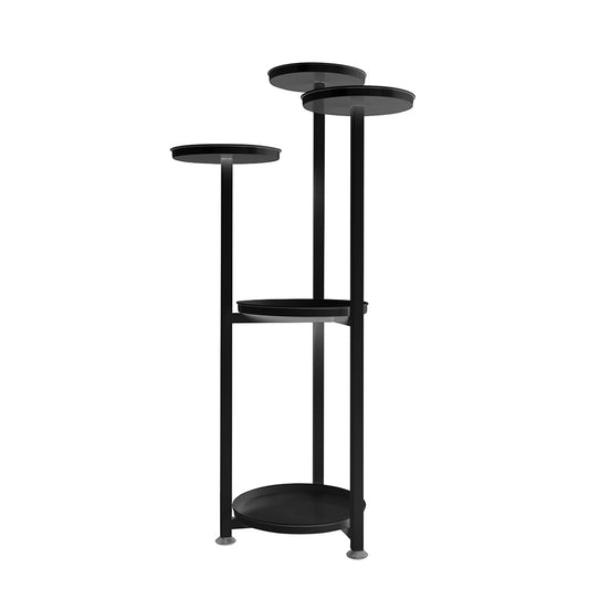 Plant Stand Outdoor Indoor Flower Pots Rack Garden Shelf Black 100CM - image1