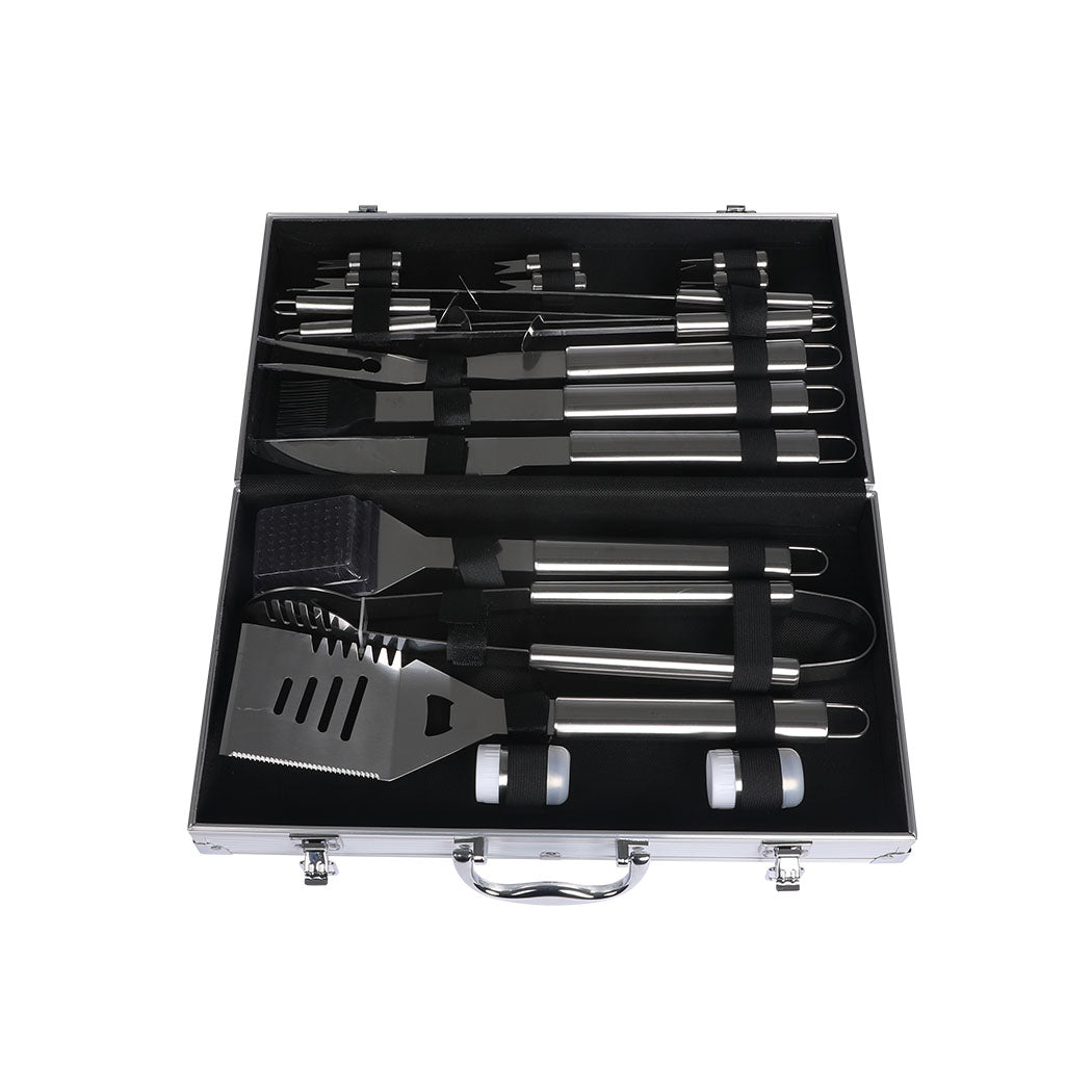 18Pcs Stainless Steel BBQ Tool Set Outdoor Barbecue Utensil Aluminium Grill Cook - image5