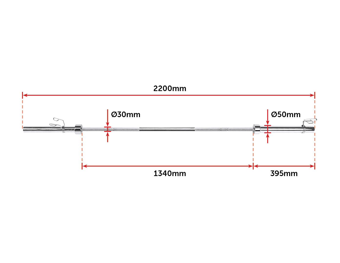 20kg Olympic Barbell (700lbs Rating) - image2