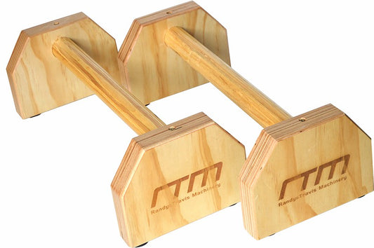 Wooden Parallette Bars Push Up & Dip Workouts - image1