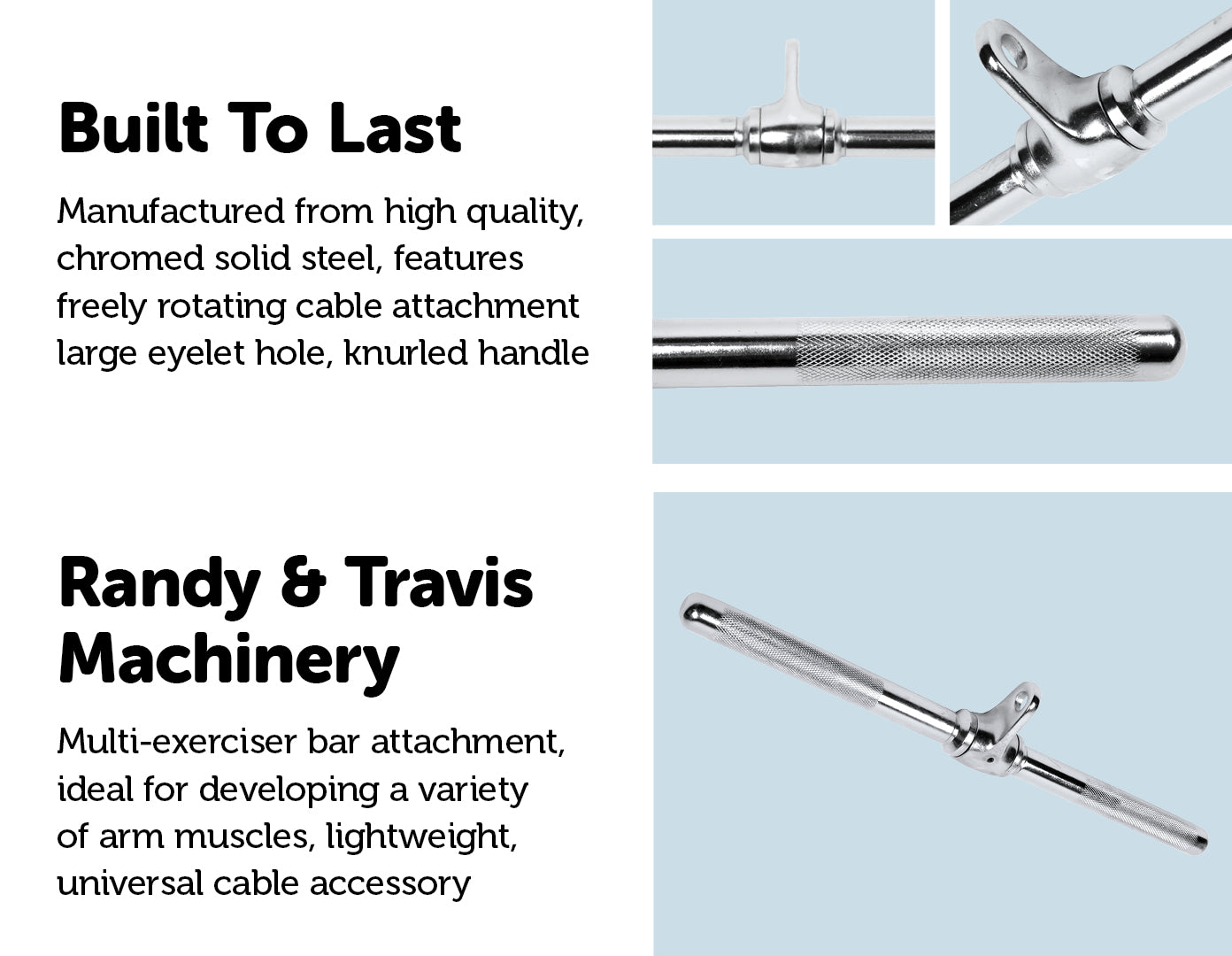 Revolving Straight Bar Cable Attachment - image4