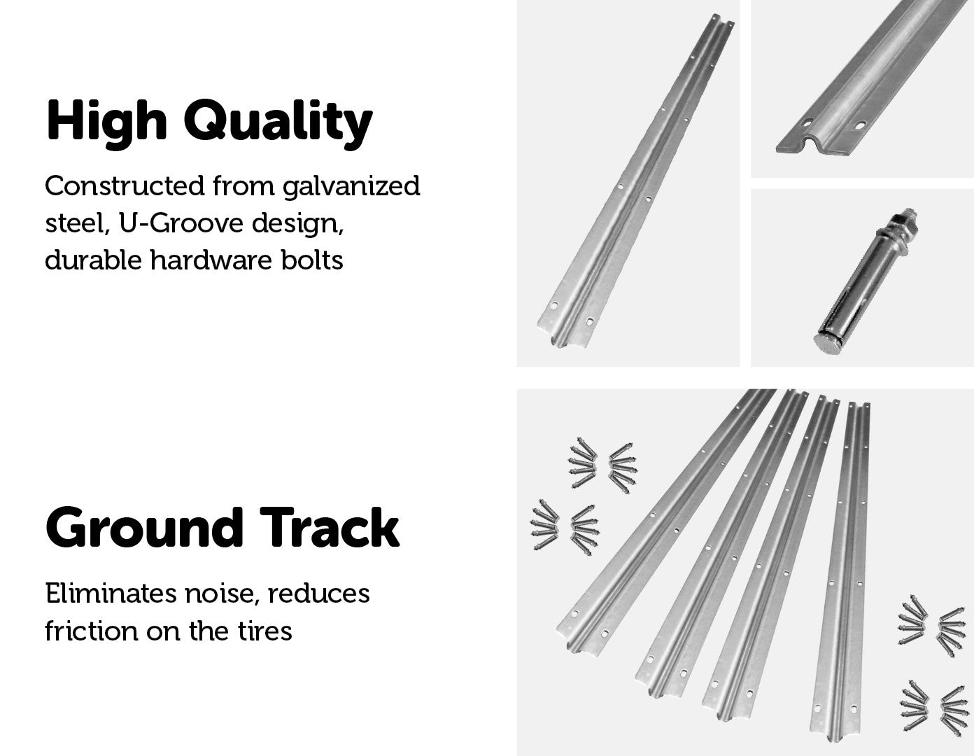 Sliding Gate Hardware Accessories Kit - 4m Track - image6