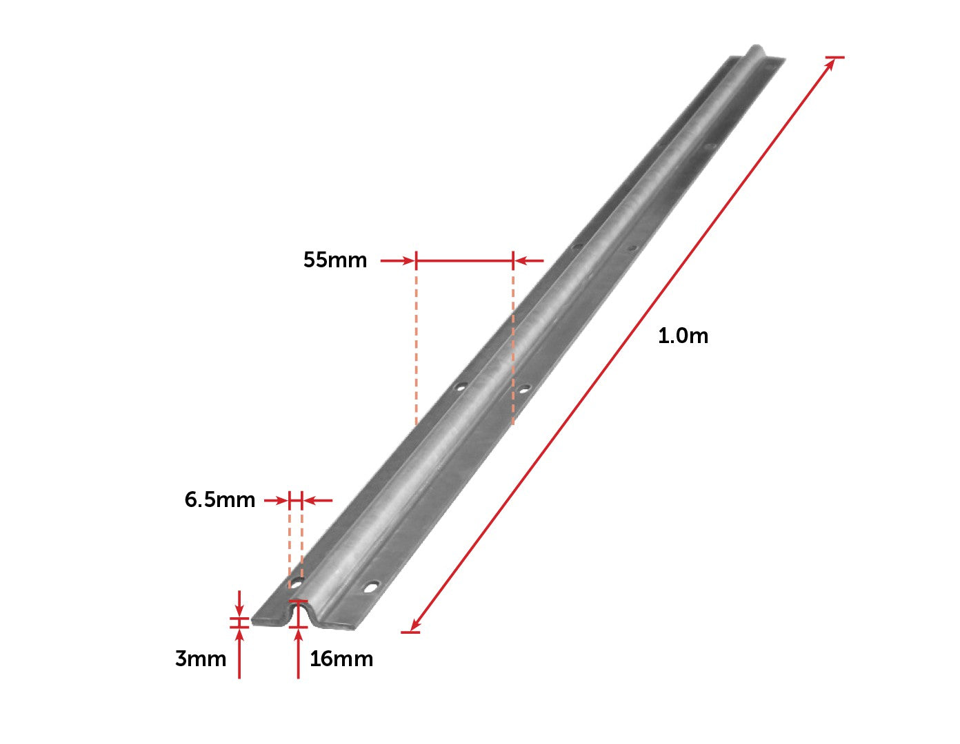 Sliding Gate Hardware Accessories Kit - 4m Track - image2