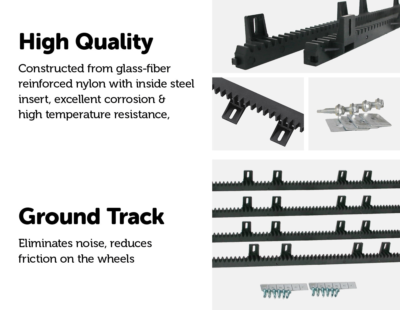 Sliding Gate Hardware Accessories Kit - 4m Gear Rack Track - image3