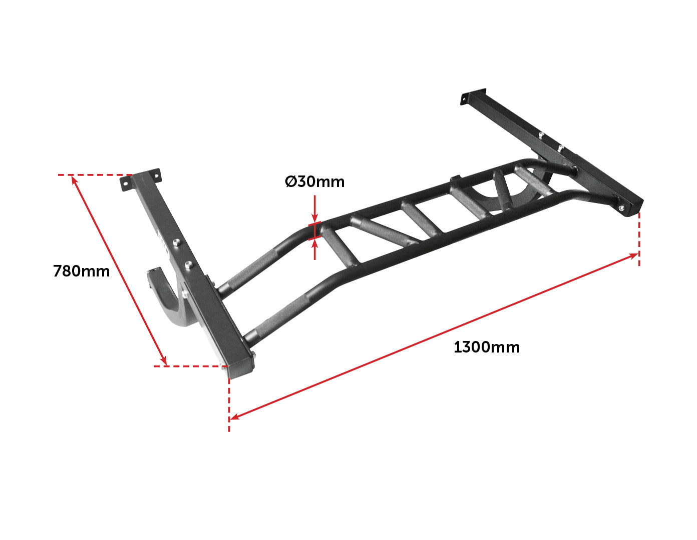 Wall Mounted Multi Grip Chin Up Bar Upper Body Training - image2