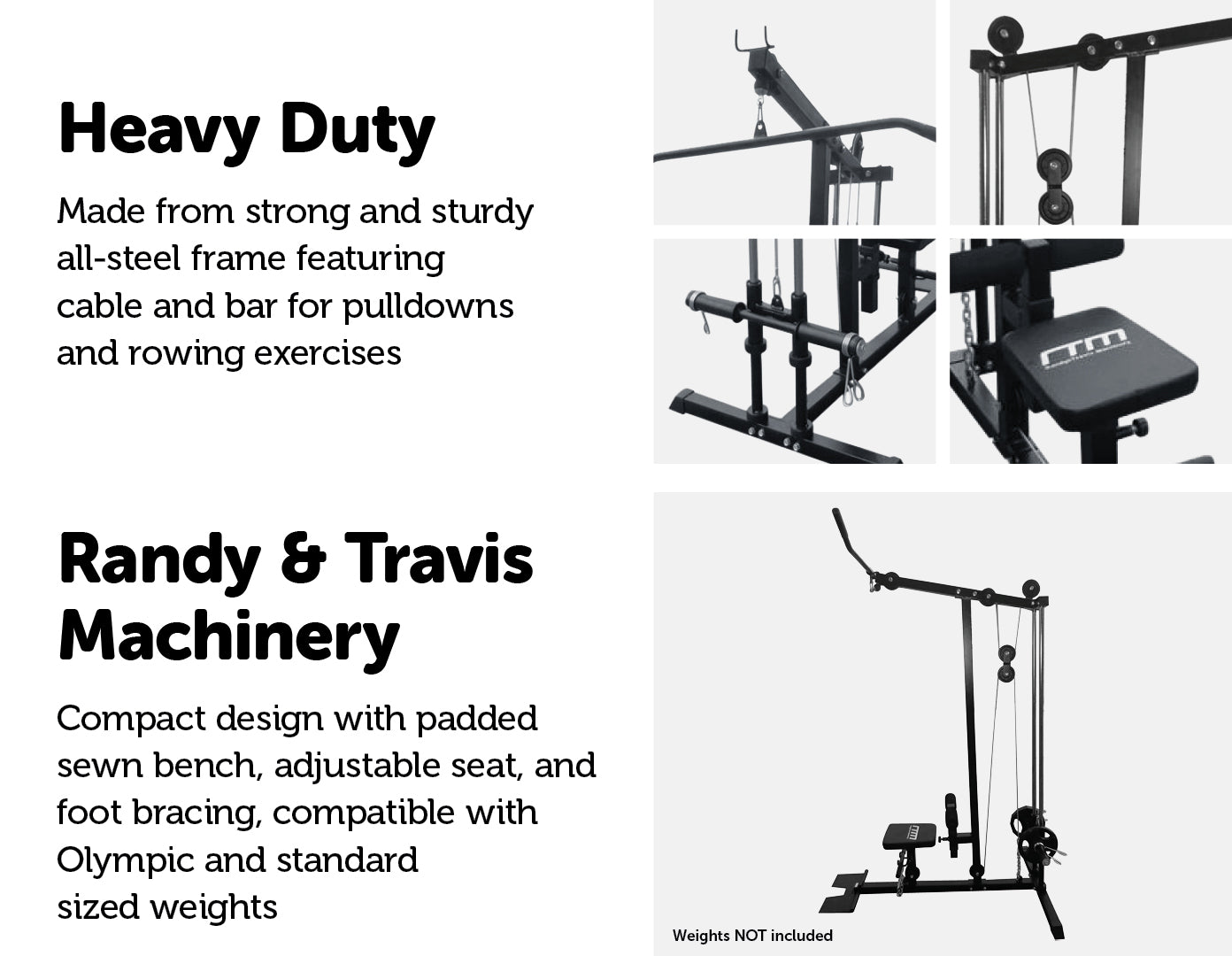 Lat PullDown Low Row Fitness Machine - image6