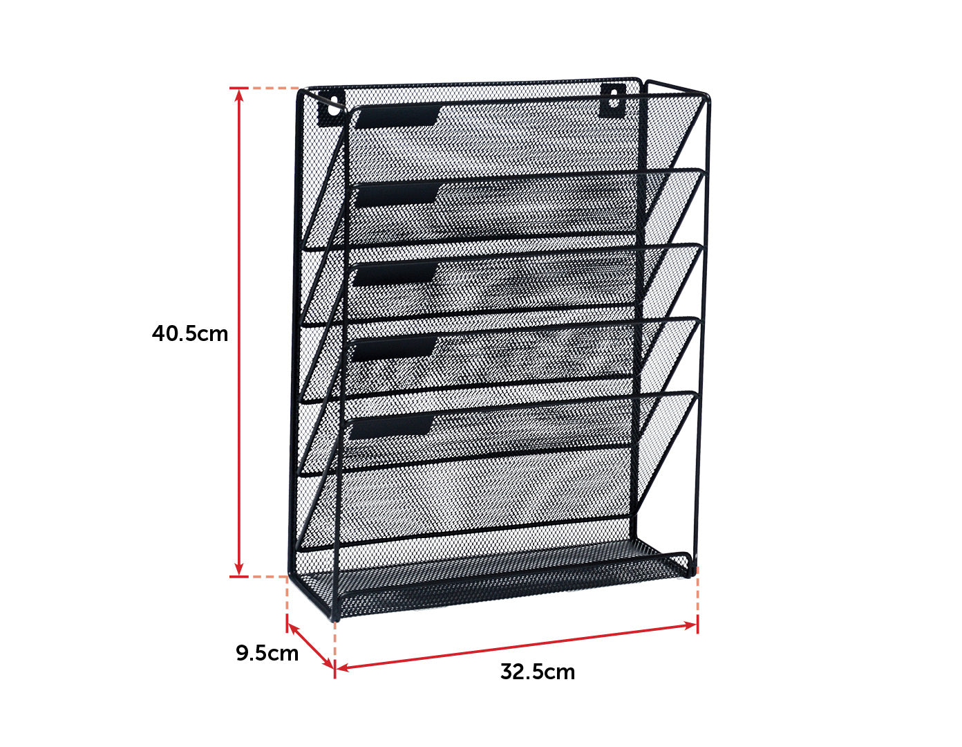 Wall Mount 6 Pocket Hanging File Sorter Organizer Folder Holder Rack Storage - image2