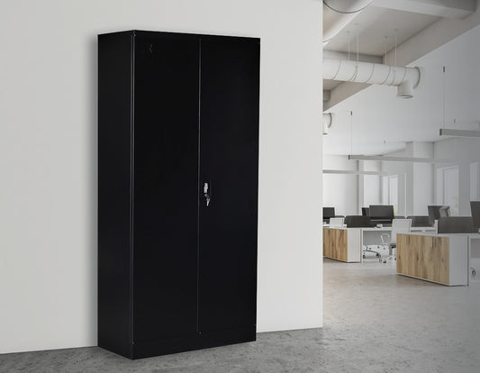 Two-Door Shelf Office Gym Filing Storage Locker Cabinet Safe - image1