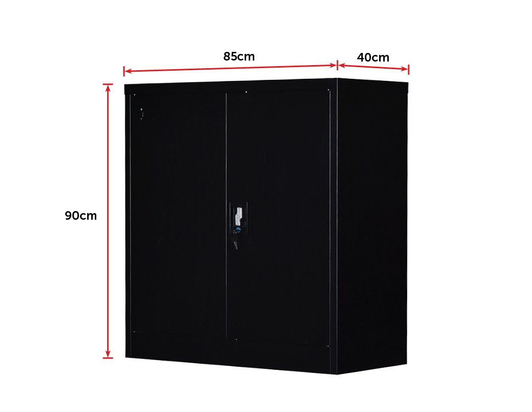 Two-Door Shelf Office Gym Filing Storage Locker Cabinet Safe - image2