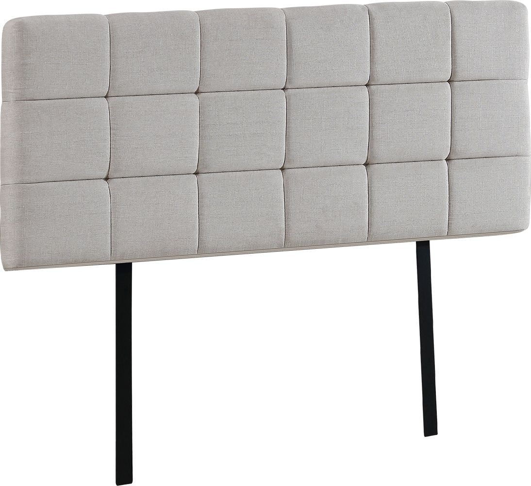 Linen Fabric Double Bed Deluxe Headboard Bedhead - Beige - image5