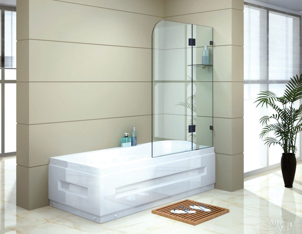 900 x 1450mm Frameless Bath Panel 10mm Glass Shower Screen By Della Francesca - image4