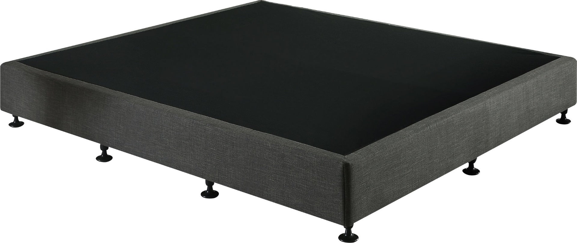 King Ensemble Bed Base Platinum Graphite Linen Fabric - image5