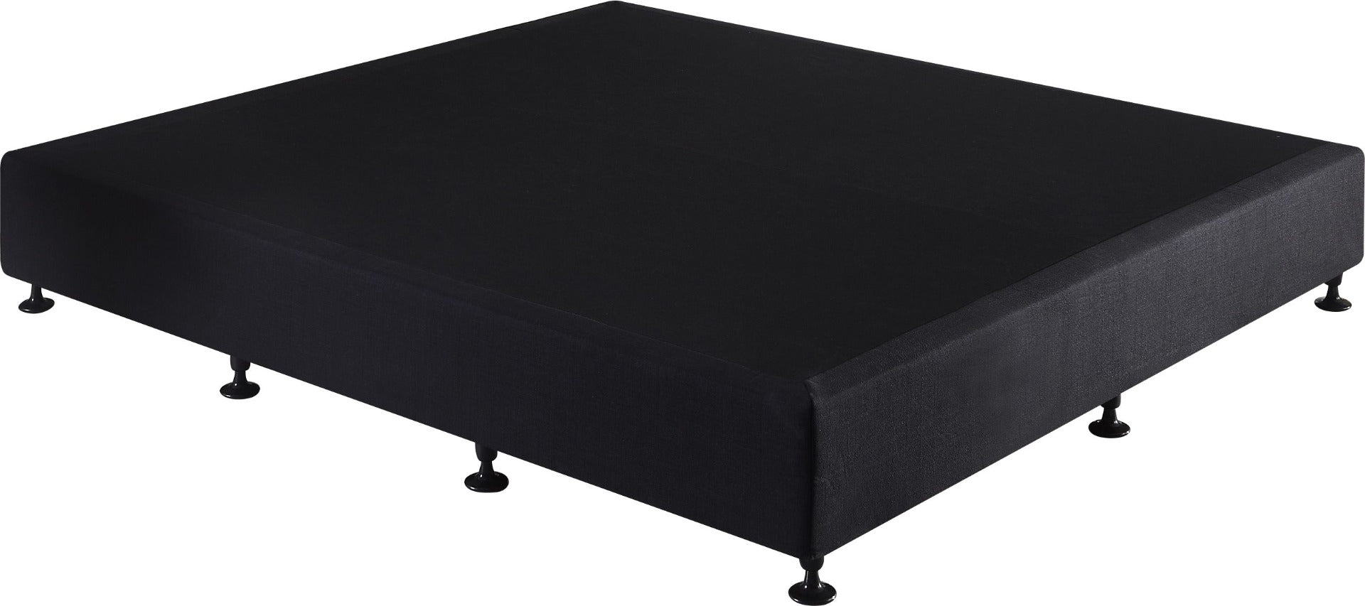 King Ensemble Bed Base Midnight Black Linen Fabric - image10