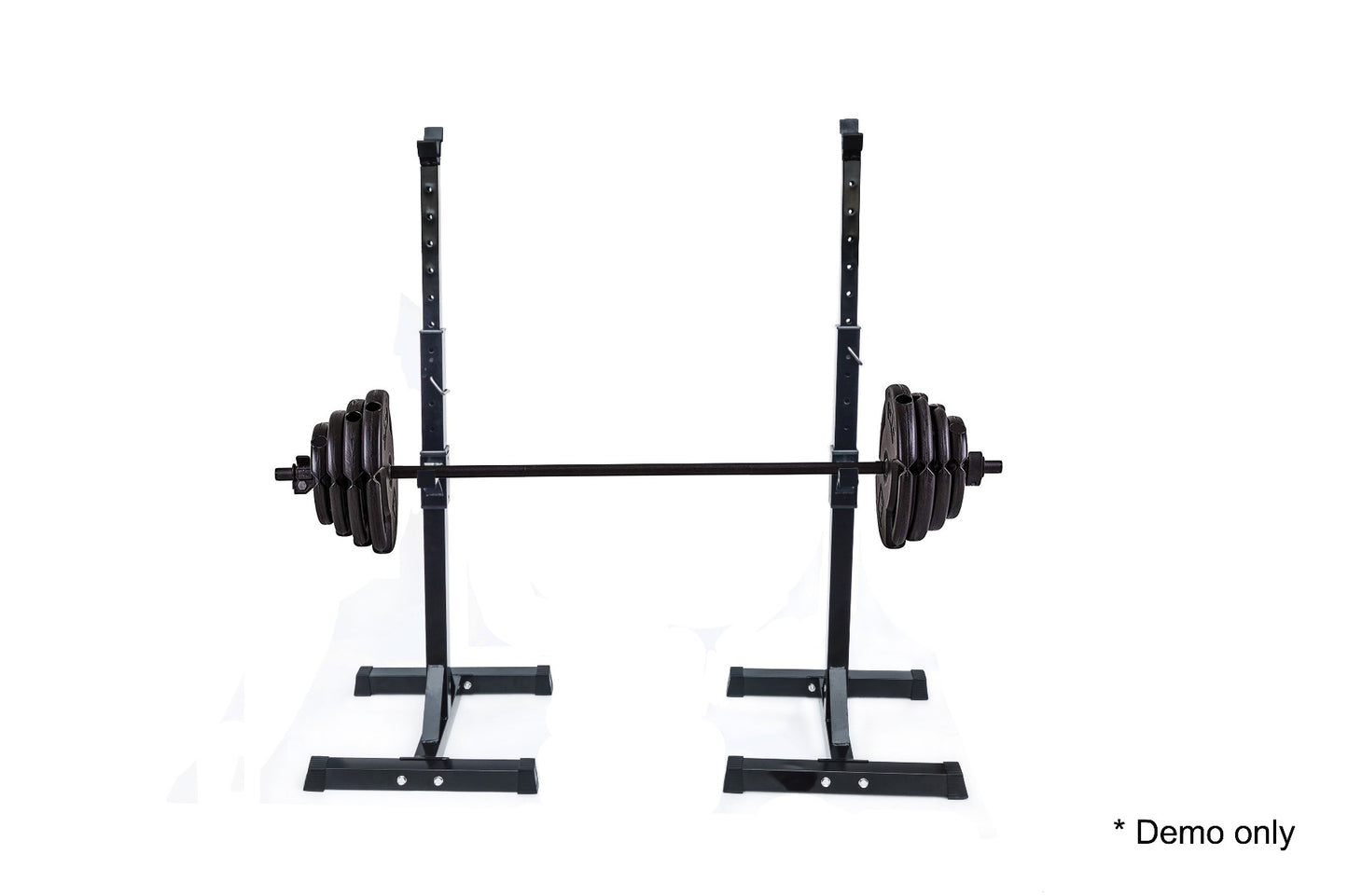Pair of Adjustable Rack Sturdy Steel Squat Barbell Bench Press Stands GYM/HOME - image1