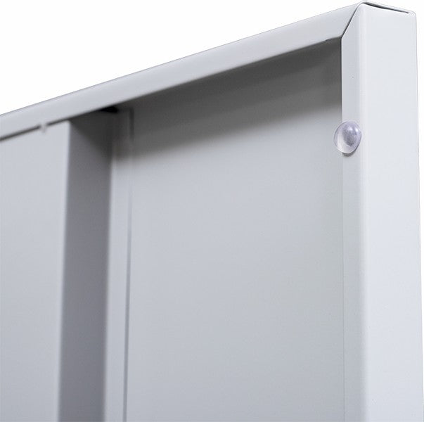 Padlock-operated lock One-Door Office Gym Shed Clothing Locker Cabinet Grey - image6