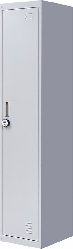 4-Digit Combination Lock One-Door Office Gym Shed Clothing Locker Cabinet Grey - image1