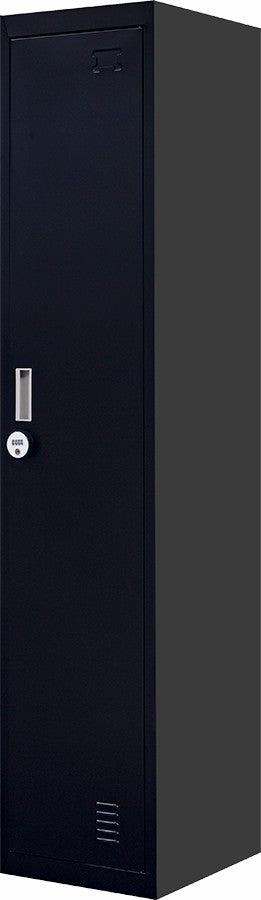 4-Digit Combination Lock One-Door Office Gym Shed Clothing Locker Cabinet Black - image1