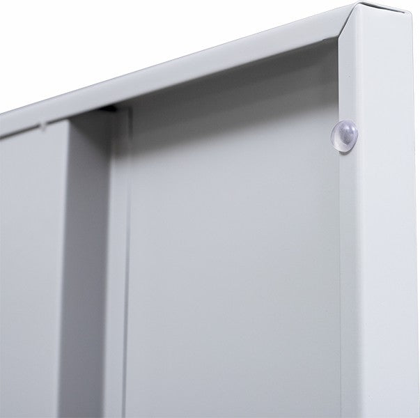 Standard Lock 2-Door Vertical Locker for Office Gym Shed School Home Storage Grey - image5