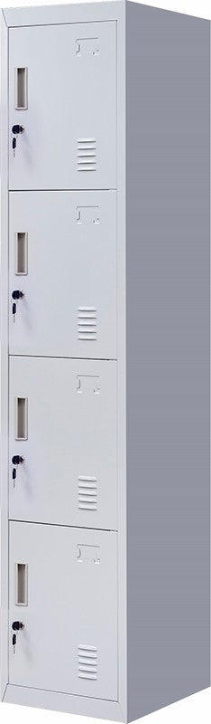 Standard Lock 4 Door Locker for Office Gym Grey - image1