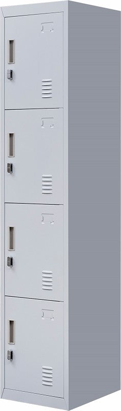 Padlock-operated lock 4 Door Locker for Office Gym Grey - image1