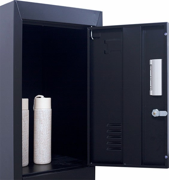 Standard Lock 4-Door Vertical Locker for Office Gym Shed School Home Storage Black - image11