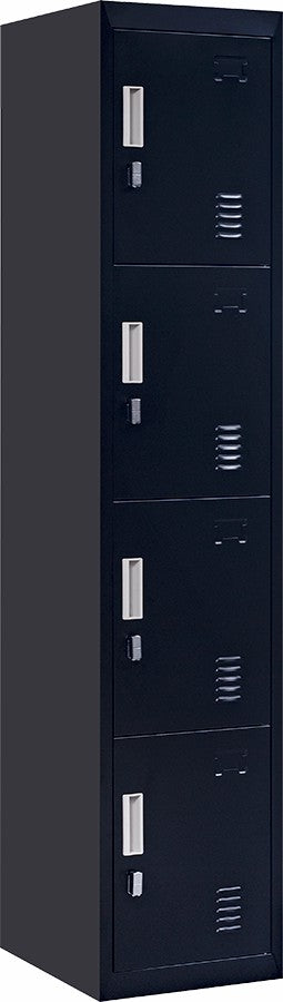 Padlock-operated lock 4 Door Locker for Office Gym Black - image1
