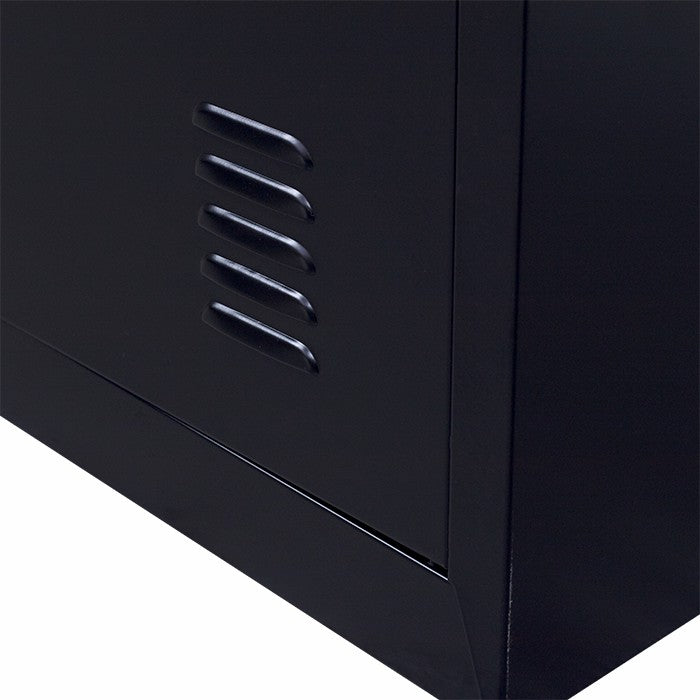 3-digit Combination Lock 4 Door Locker for Office Gym Black - image8