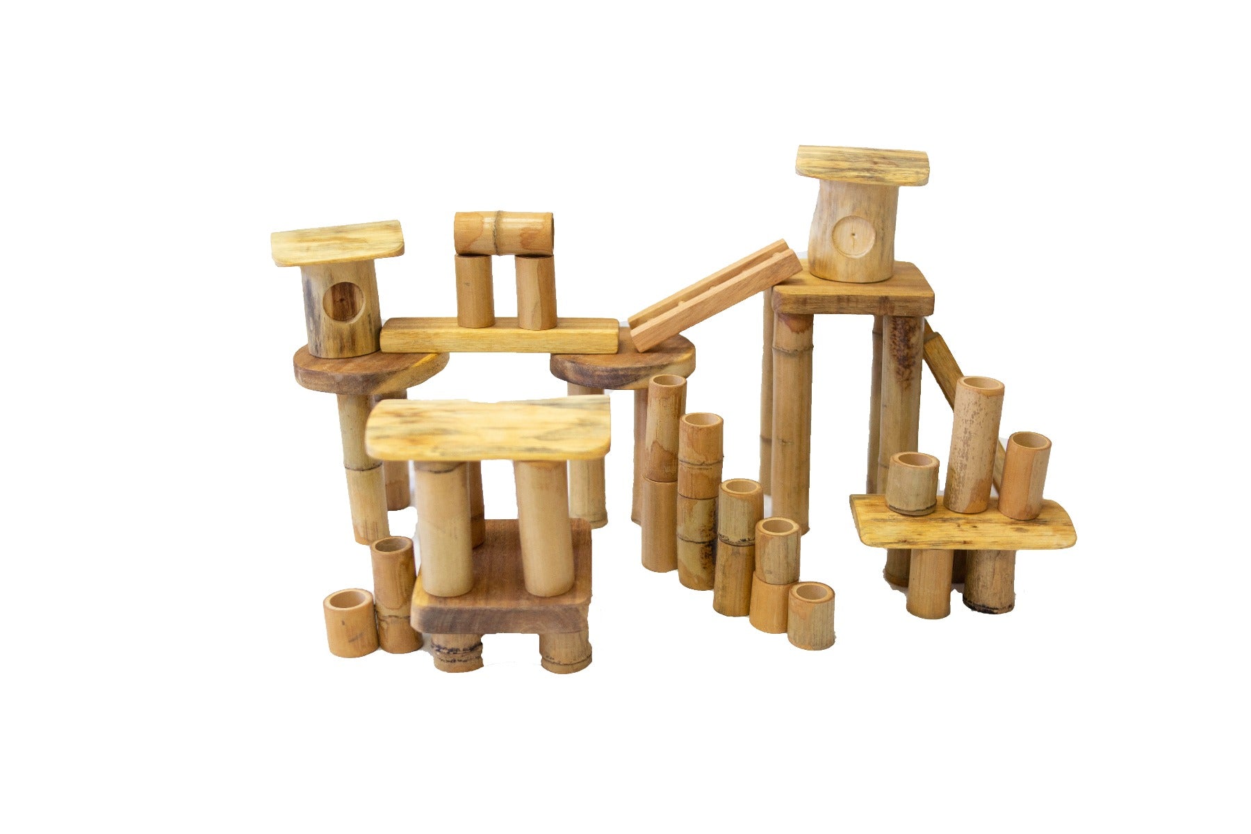 Bamboo building set 50 pcs - image1