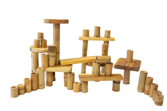 Bamboo building set 46 pcs - image1