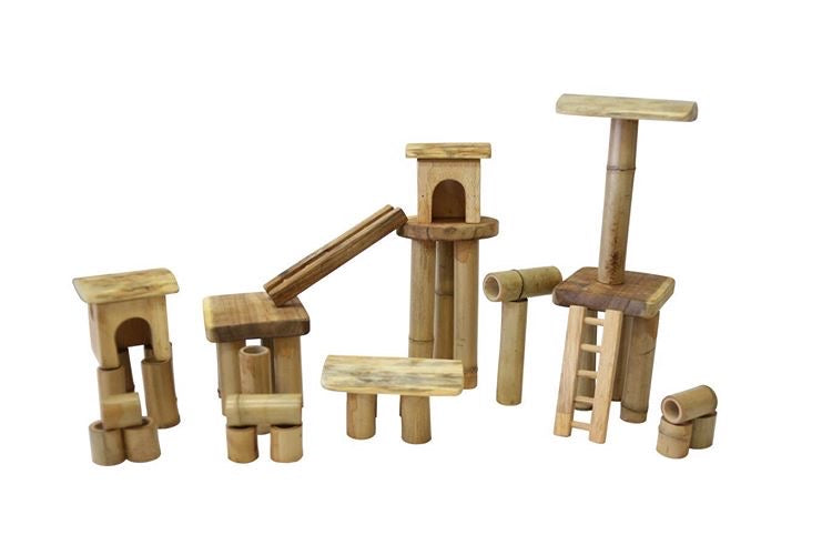 Bamboo Building set with house - image1