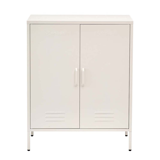 Sweetheart Metal Locker Storage Shelf Organizer Cabinet Buffet Sideboard White - image1